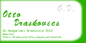 otto draskovics business card